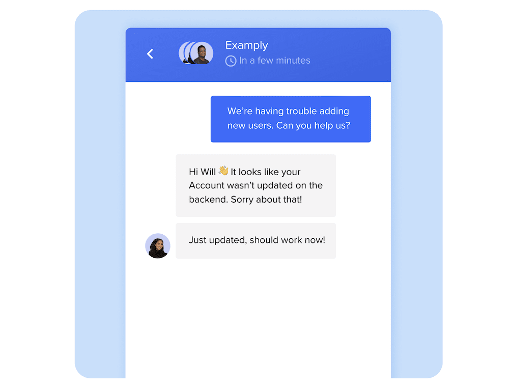 The Intercom chat window.