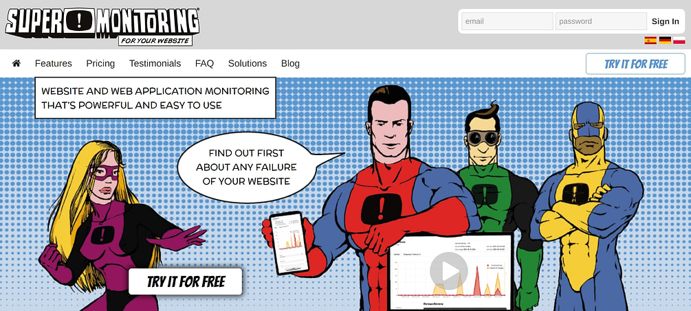top website monitoring services: Super Monitoring