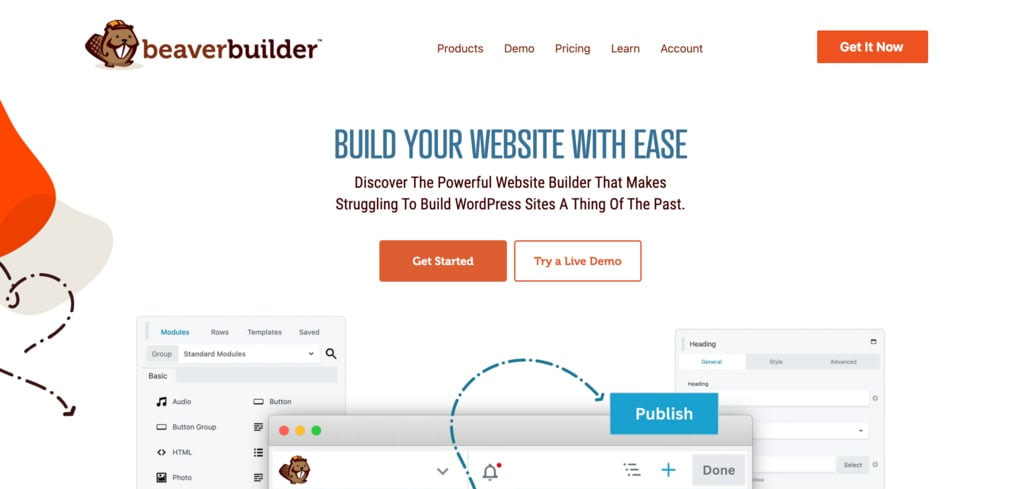 Beaver Builder page builder plugin.