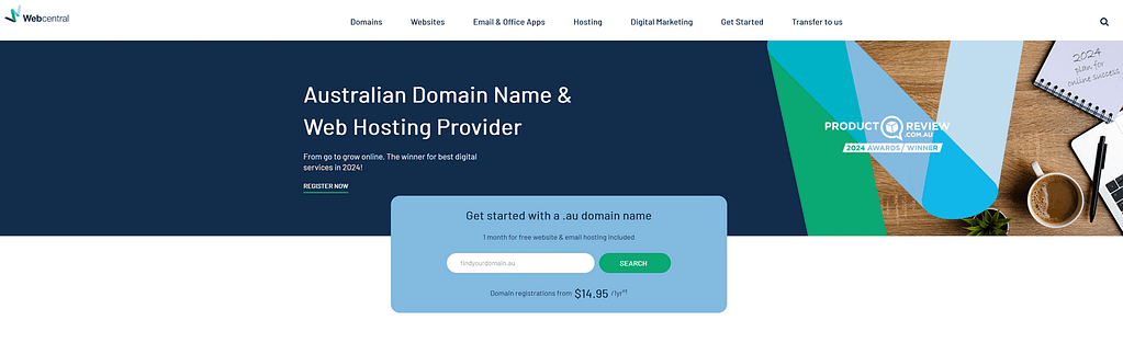 Webcentral Australian web hosting & domain name provider
