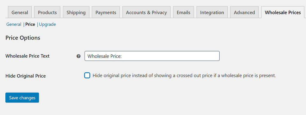 price options - WooCommerce wholesale pricing