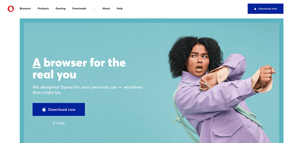 The Opera web browser.