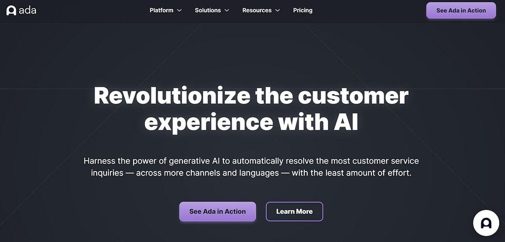 Ada homepage.