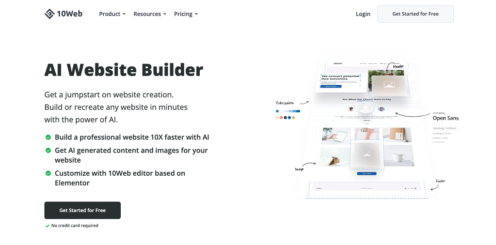 10Web is the best AI tool for building WordPress sites