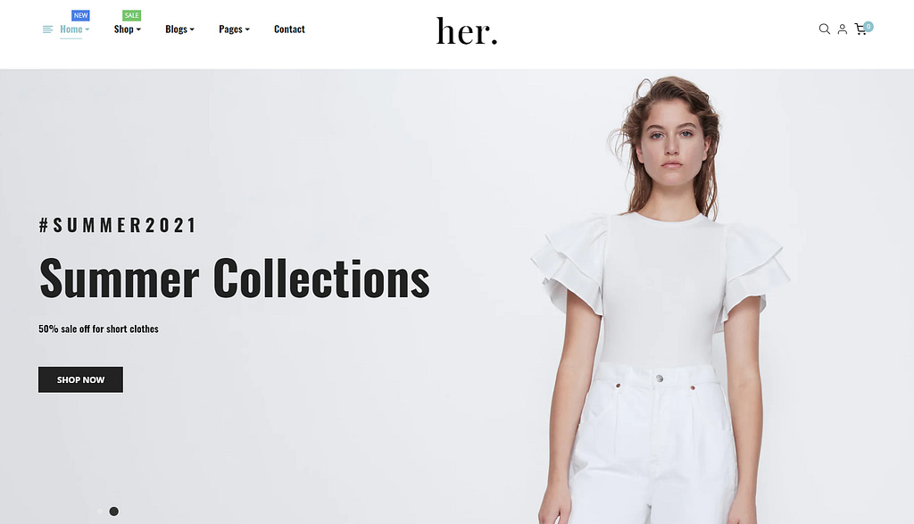Best Shopify themes #14: Her Fashion Store