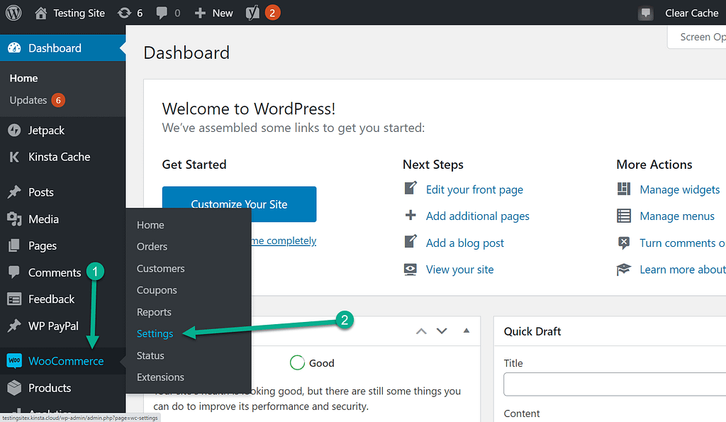 settings tab - customer reviews for WooCommerce