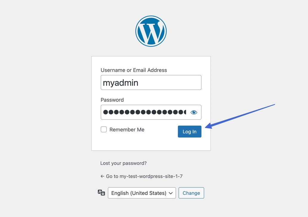 log into WordPress