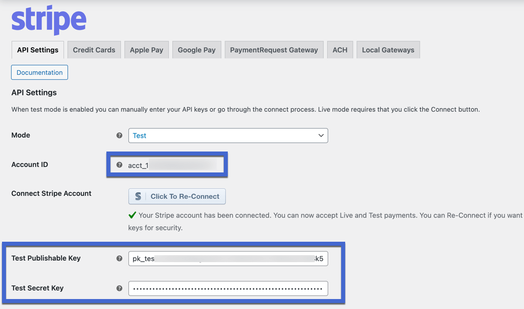 publishable keys for WooCommerce Stripe