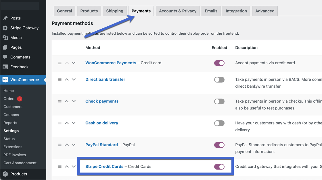 WooCommerce Stripe check box 