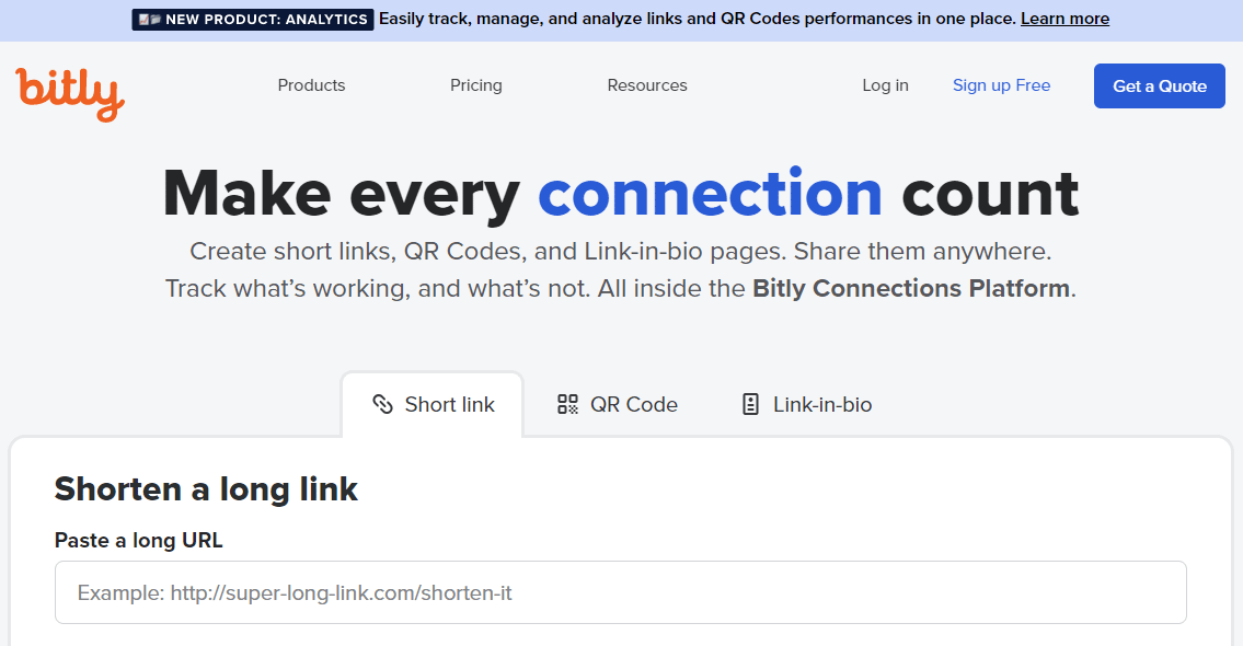 Bitly is one of the best URL shortener services.