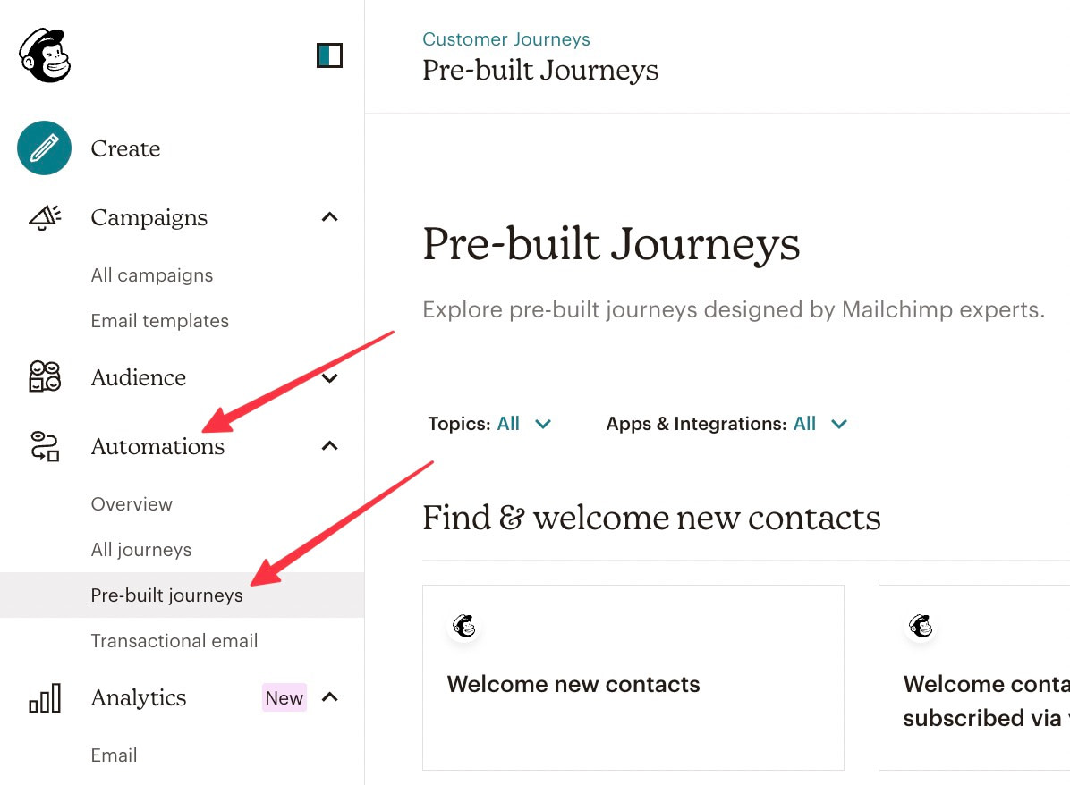 what is email marketing without prebuilt journeys