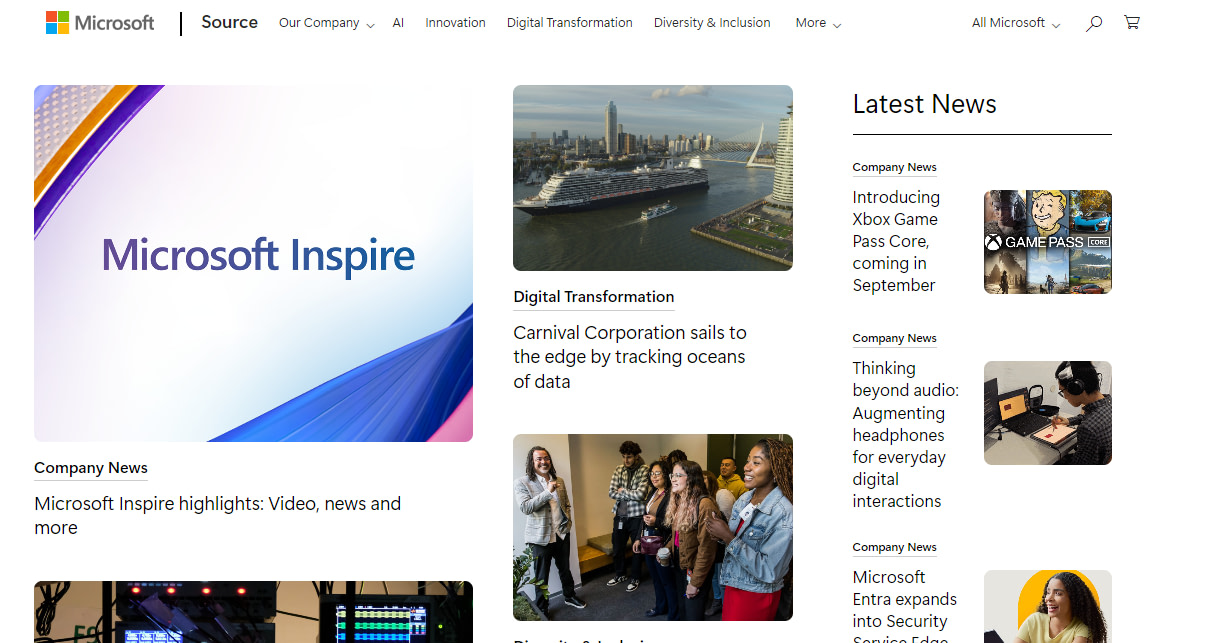 Microsoft-News-WordPress-Front-Page.