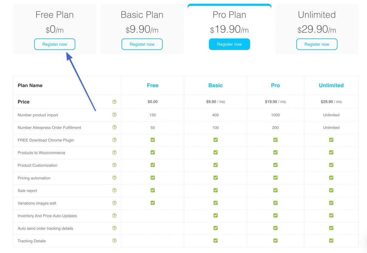 the free plan to dropship with WordPress using ezusy