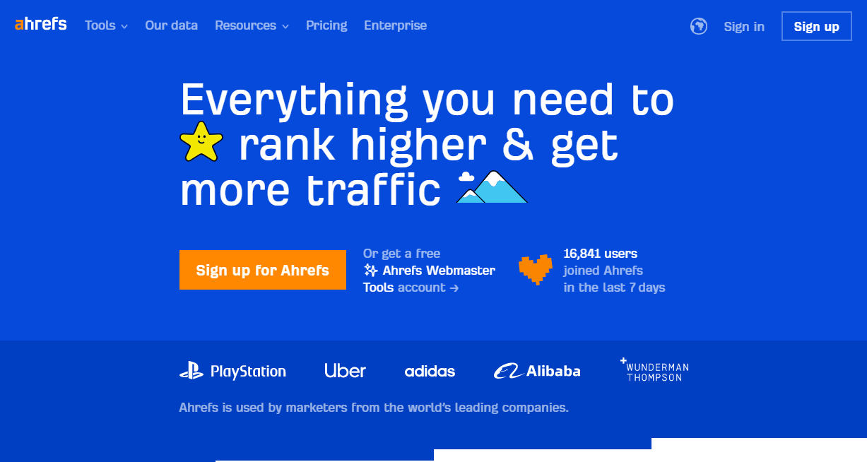 The Ahrefs website can help you refresh your website via competitor research.