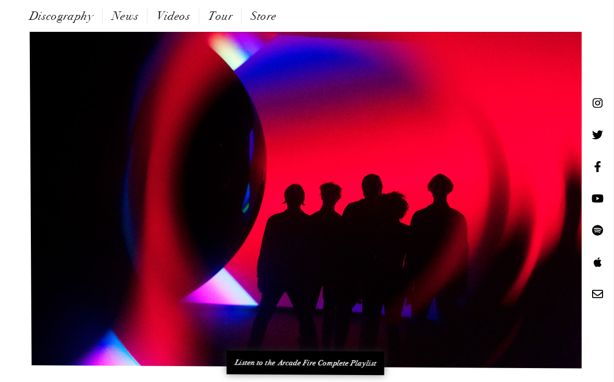 Arcade-Fire-WordPress-Front-Page.