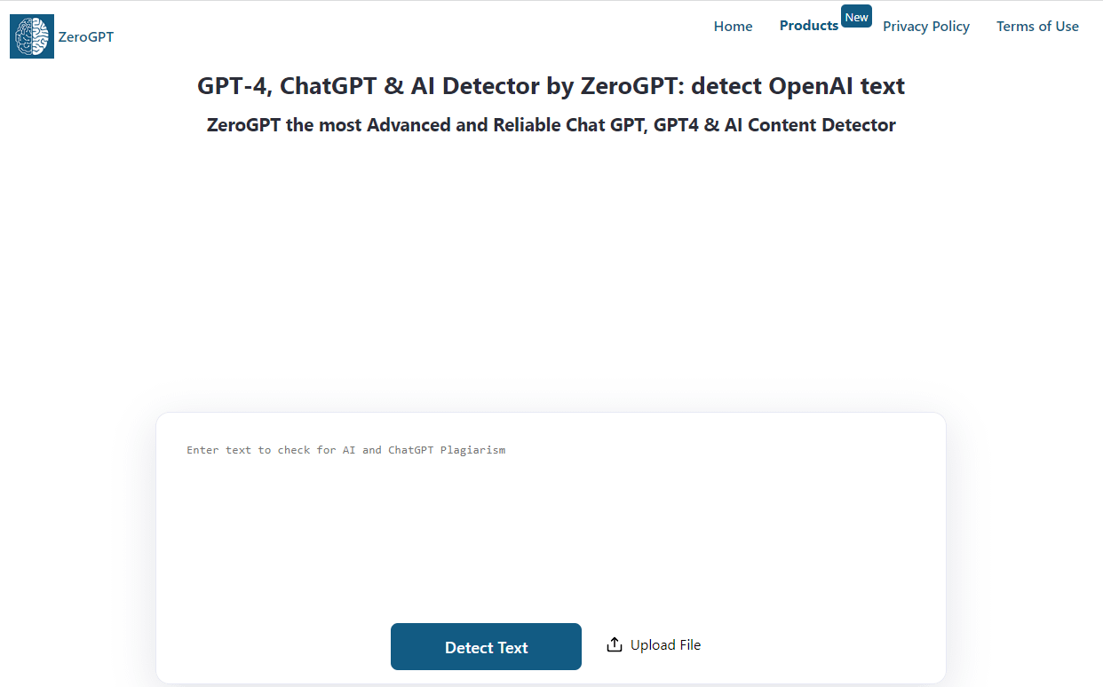 ZeroGPT AI Content Detector/