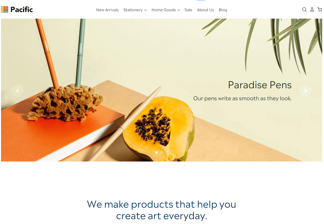 Best Shopify themes #5: Pacific