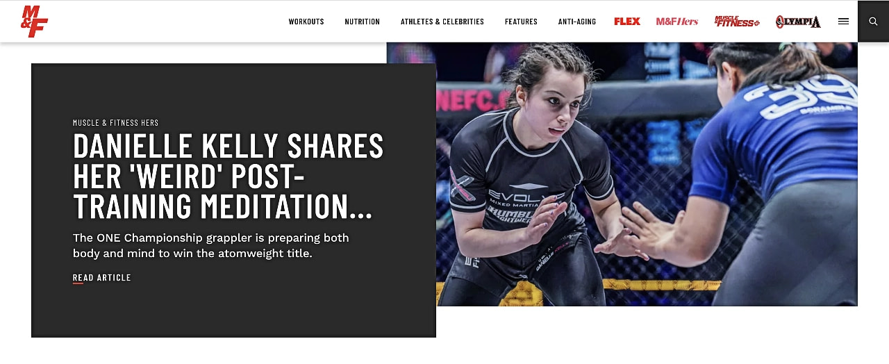 Muscle and Fitness Magazine is built using WordPress
