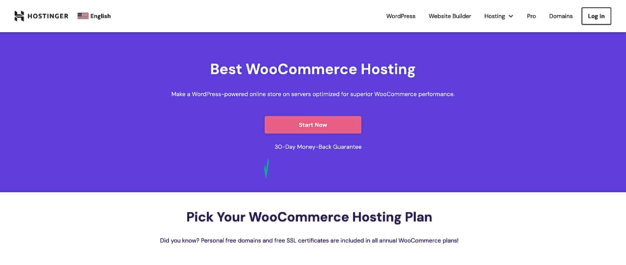 Hostinger plans for WooCommerce users.