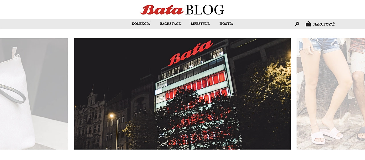Bata blog website runs on WordPress