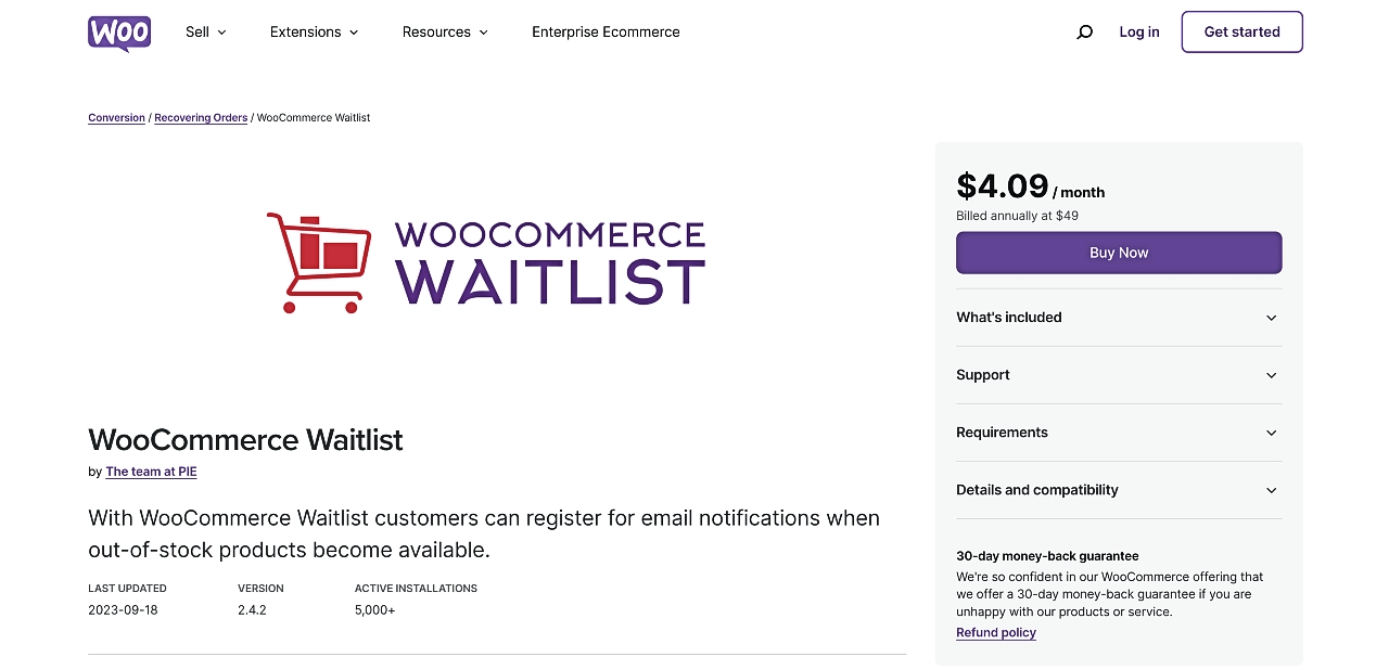 The WooCommerce Waitlist plugin.