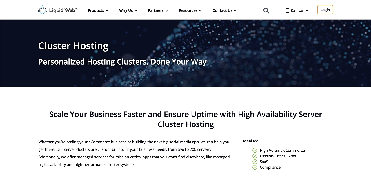 Liquid Web cluster hosting.