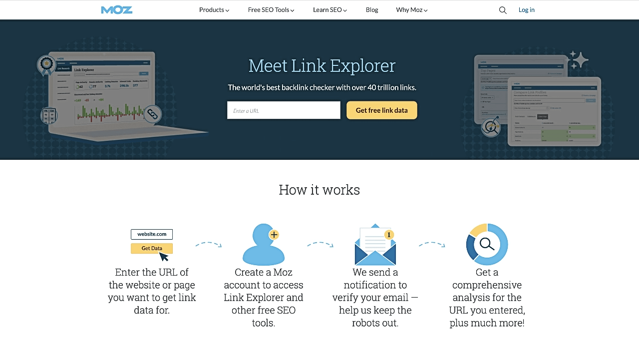 MOZ Link Explorer is a great tool to check your backlinks.