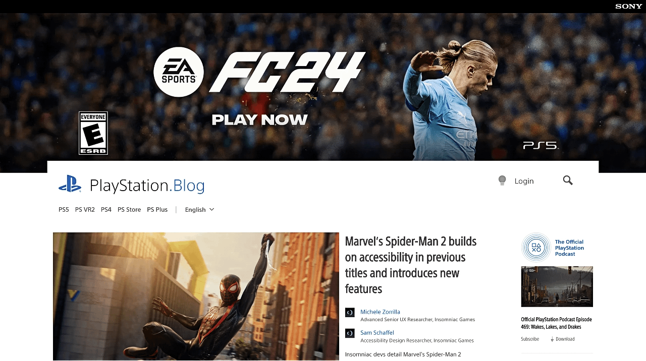 The Sony Playstation Blog uses WordPress to power their website