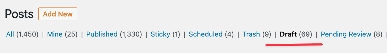 What is a WordPress Draft