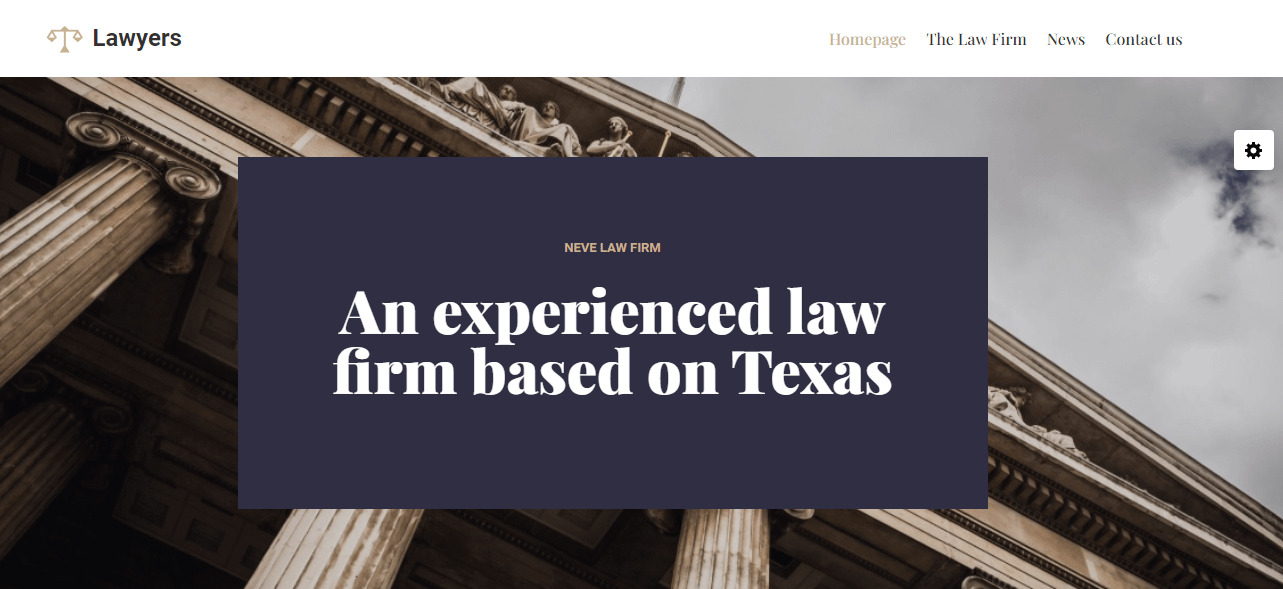 Стартовый сайт Neve для юристов — отличный выбор для создания веб-сайта юридической фирмы.