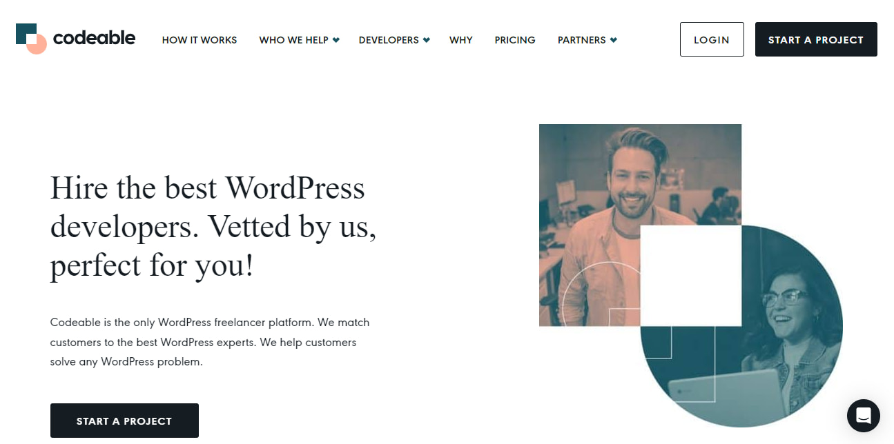 A website where you can hire a WordPress developer.