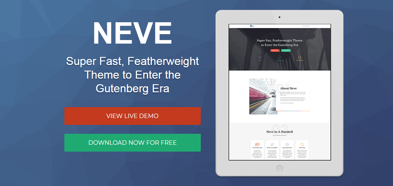 The Neve WordPress theme.