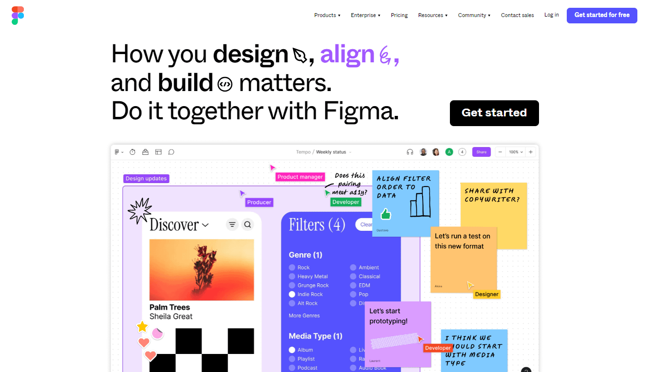 Figma homepage