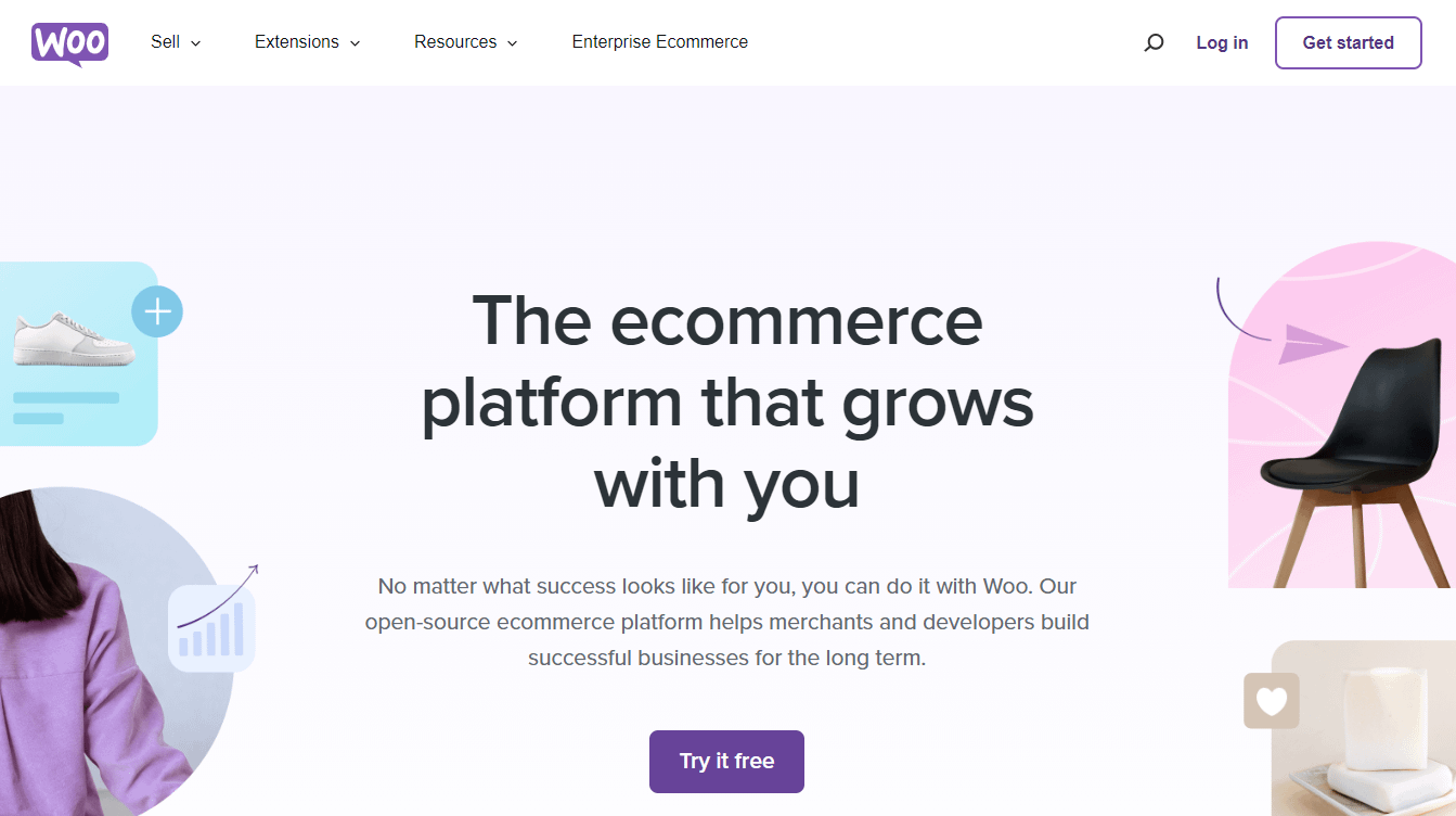 Домашняя страница WooCommerce для сравнения eBay, Etsy и WooCommerce.