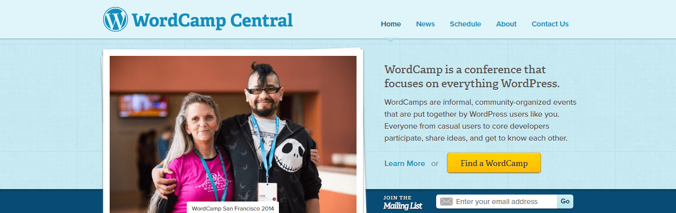 The WordCamp website.