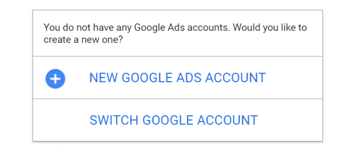 Creating a Google Ads account