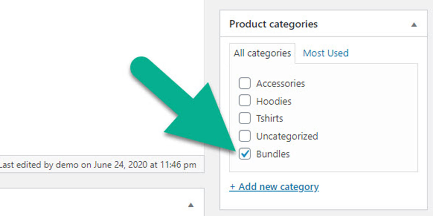 категория набора продуктов для продуктов пакета WooCommerce