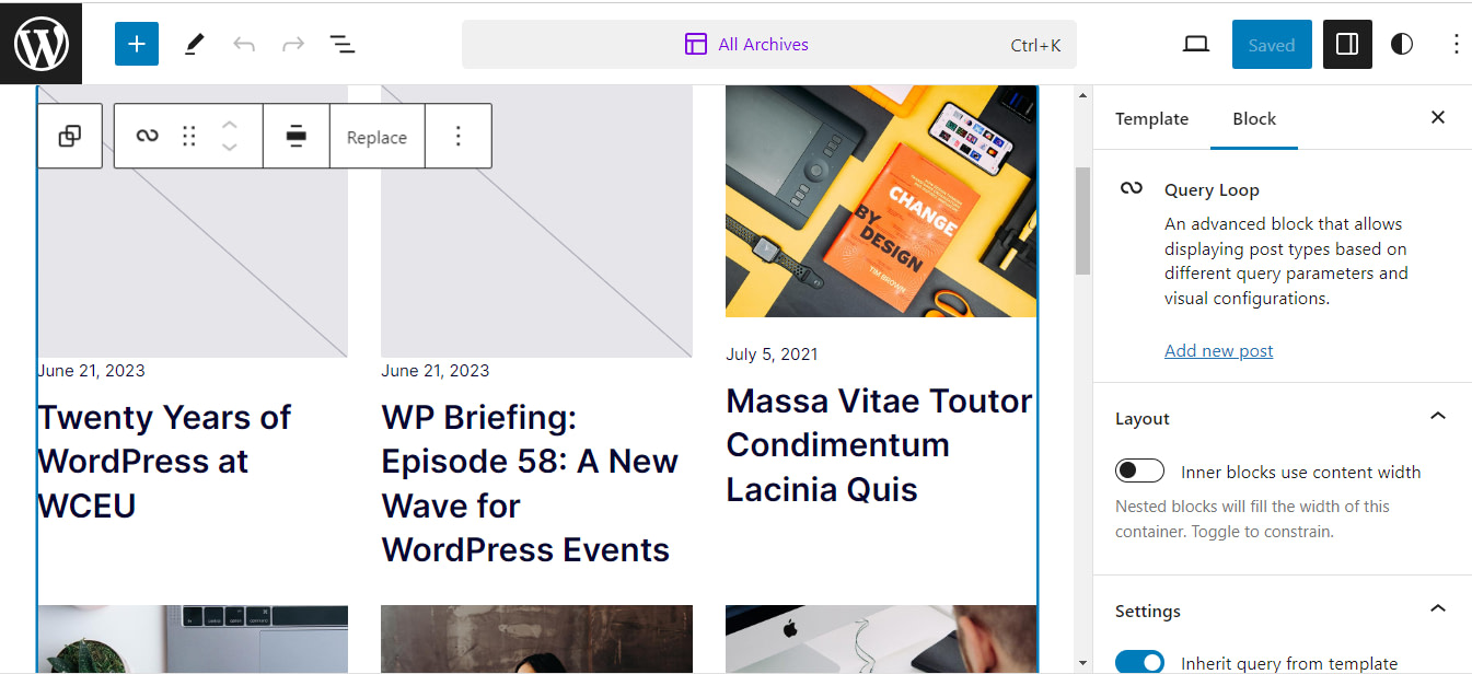 The Query Loop block