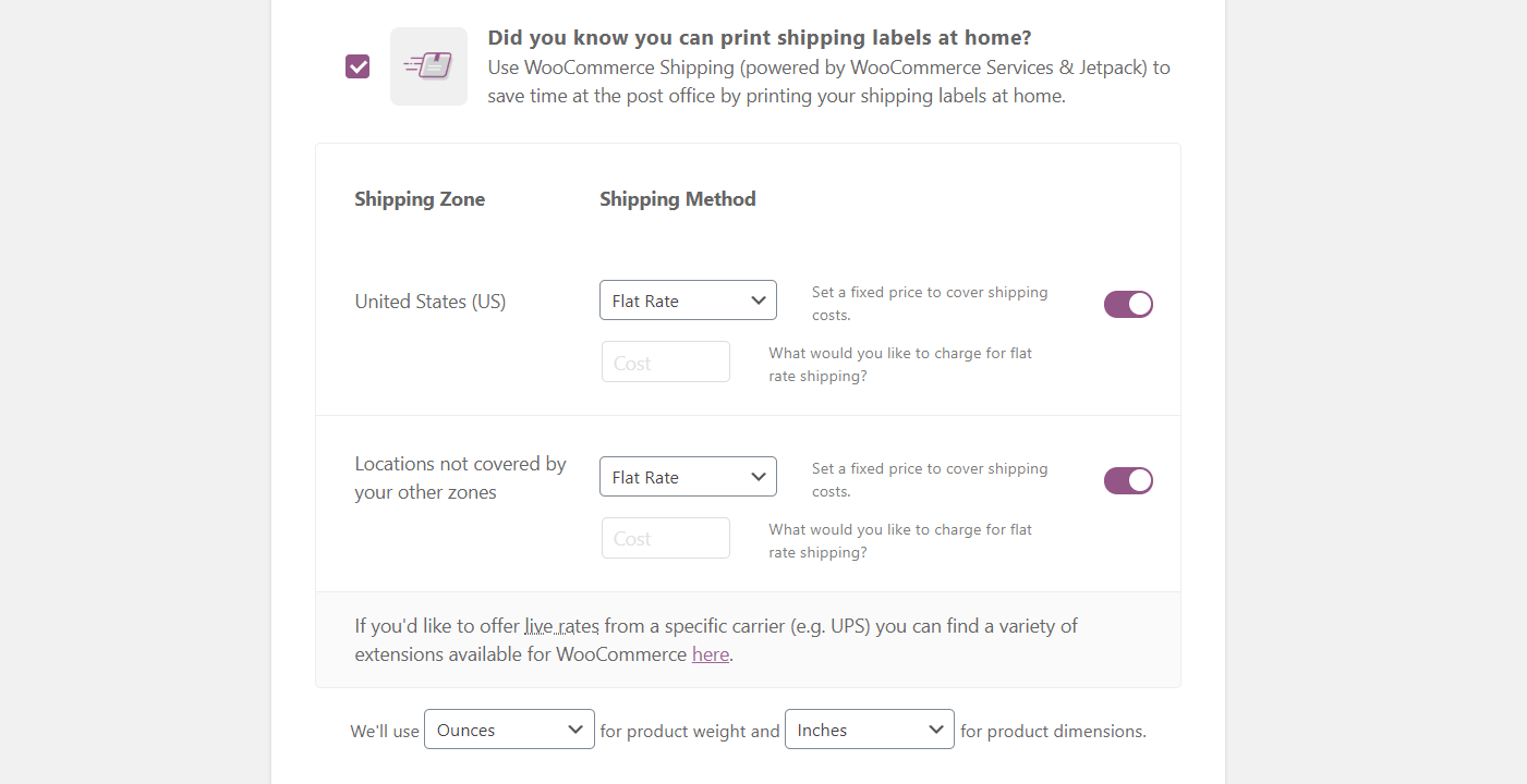 Another important step in the WooCommerce tutorial is setting up shipping for your WooCommerce store.