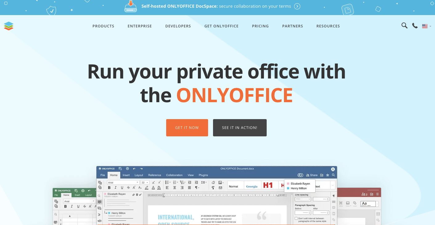 Only Office is a comprehensive alternative to Microsoft Office.