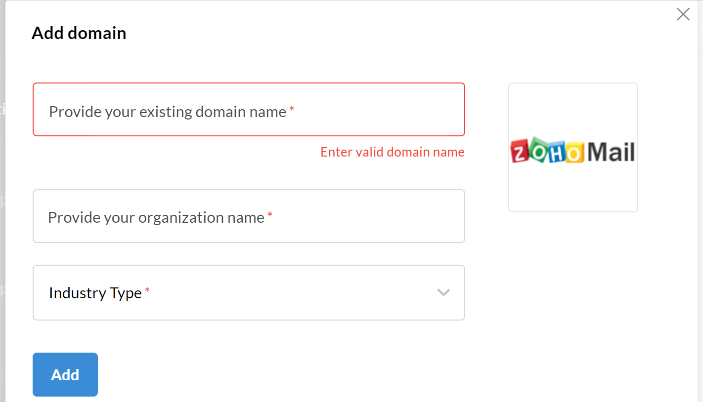 Setting up a free email domain with Zoho Mail. 