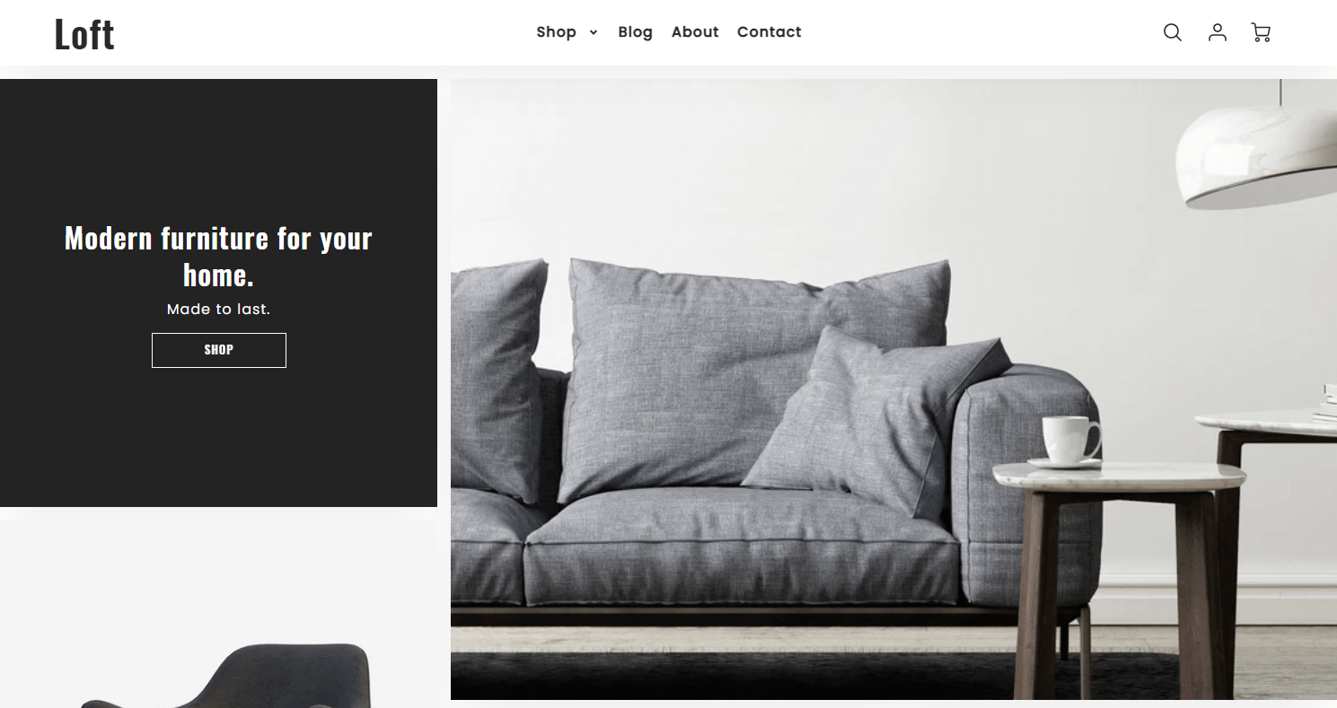 Best Shopify themes #12: Loft