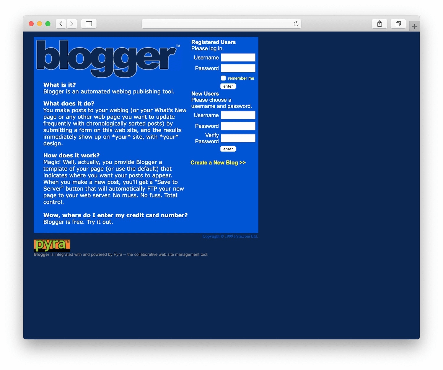 blogger was a blogging platform acquired by Google