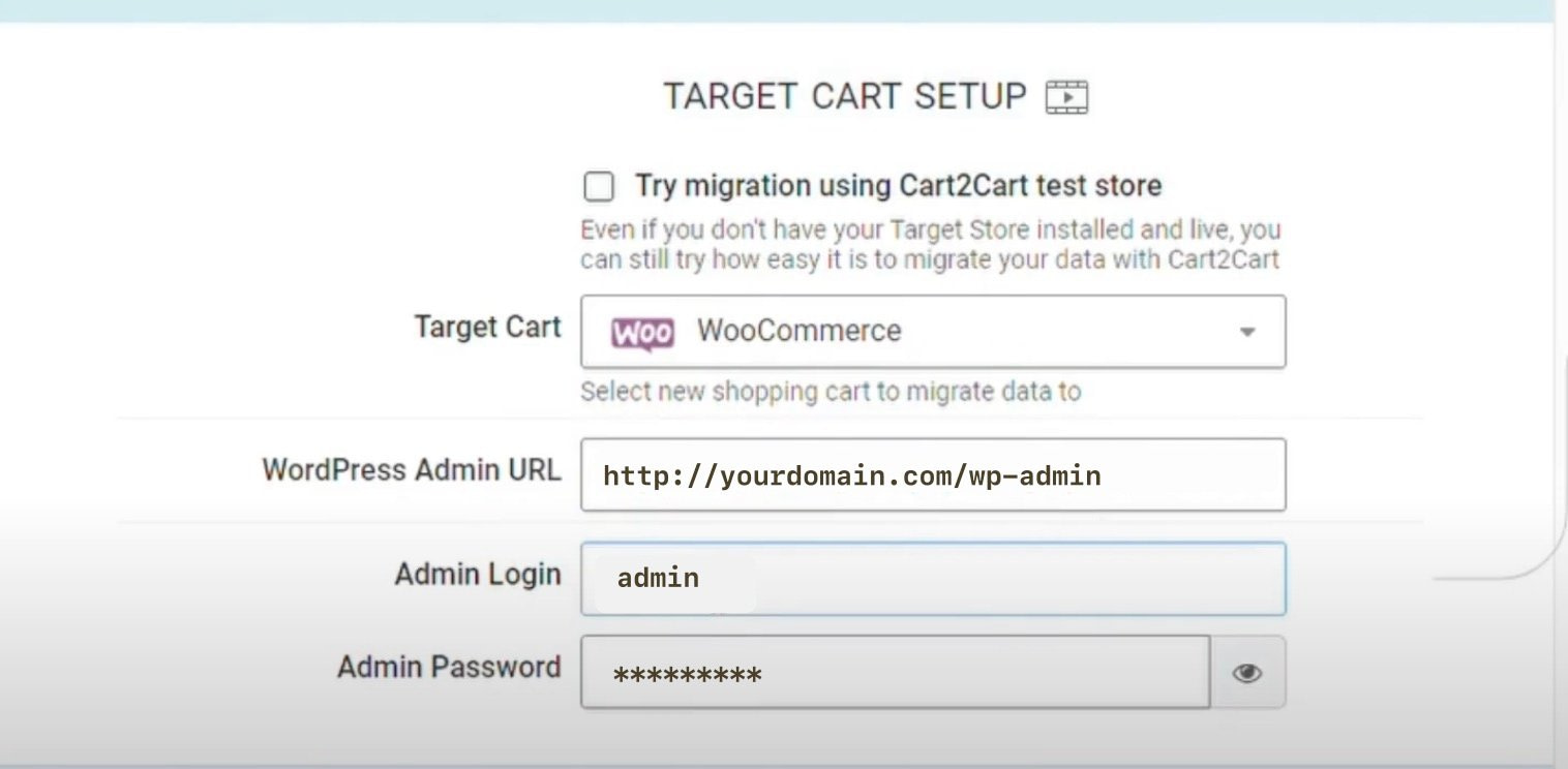 Typing in Target cart and WordPress login details.