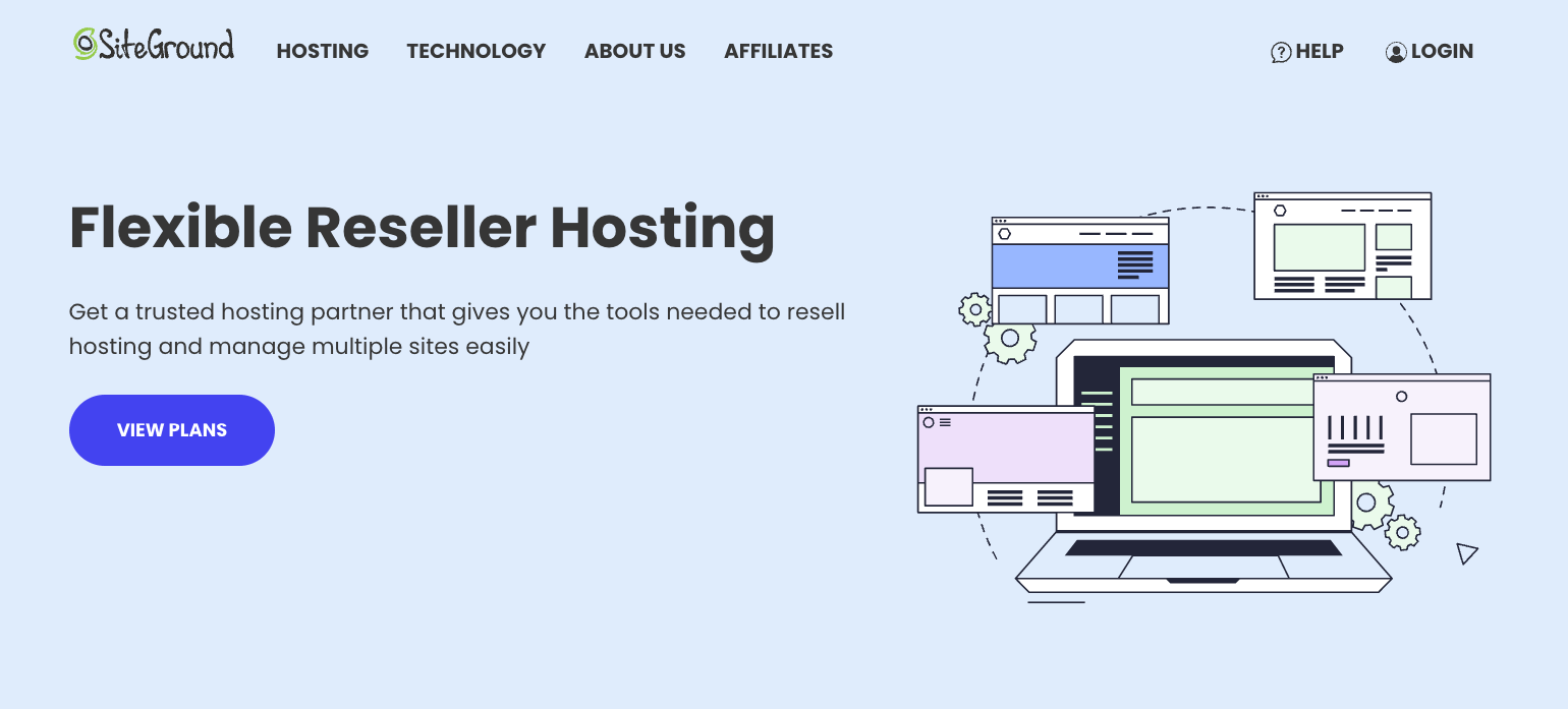 SiteGround reseller hosting
