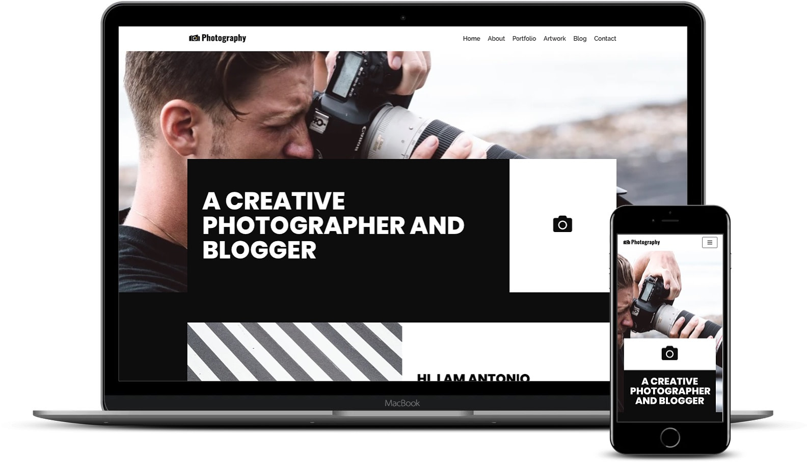 Neve best WordPress photography theme