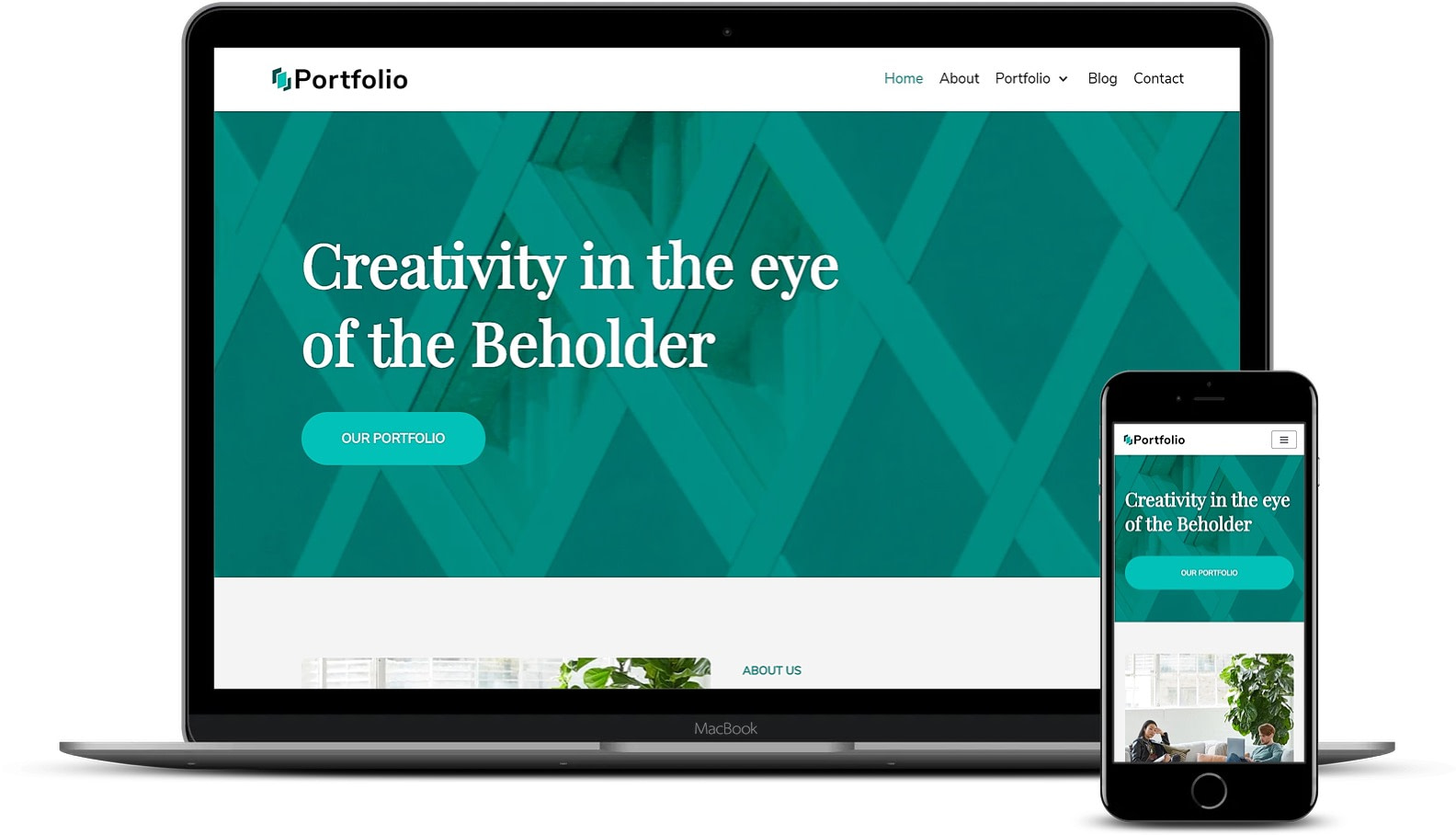 Creative portfolio template for Neve