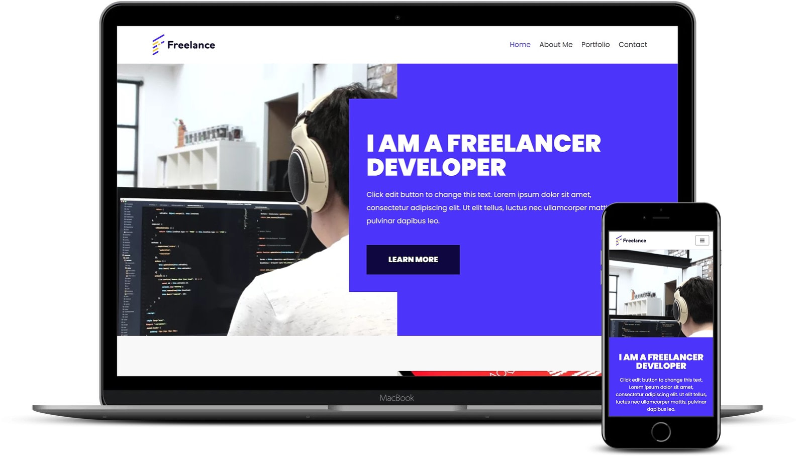 Freelancer WordPress template