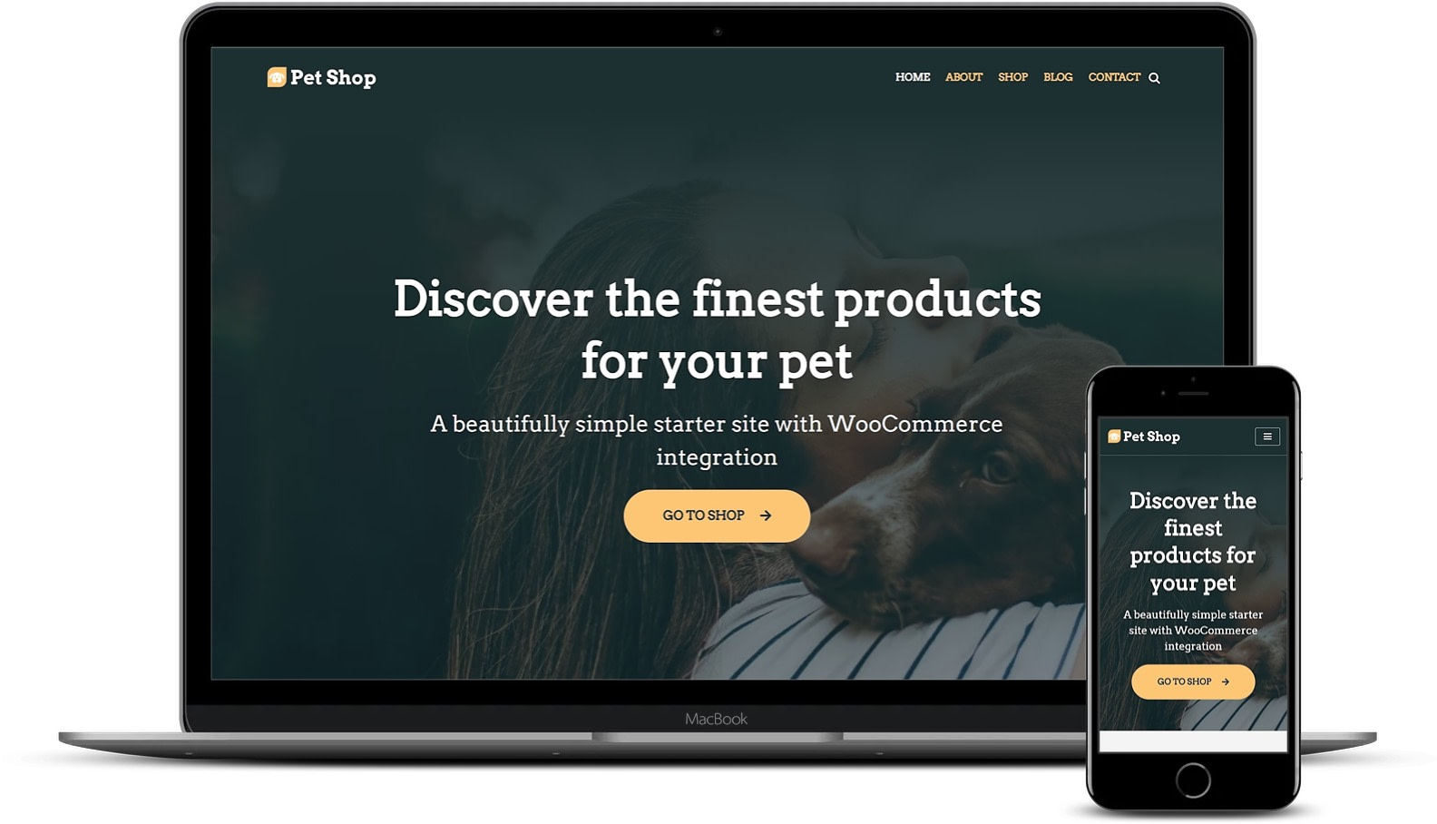 Pet Shop temlate for WordPress websites