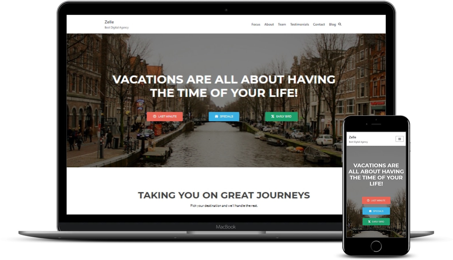 Travel agency WordPress template